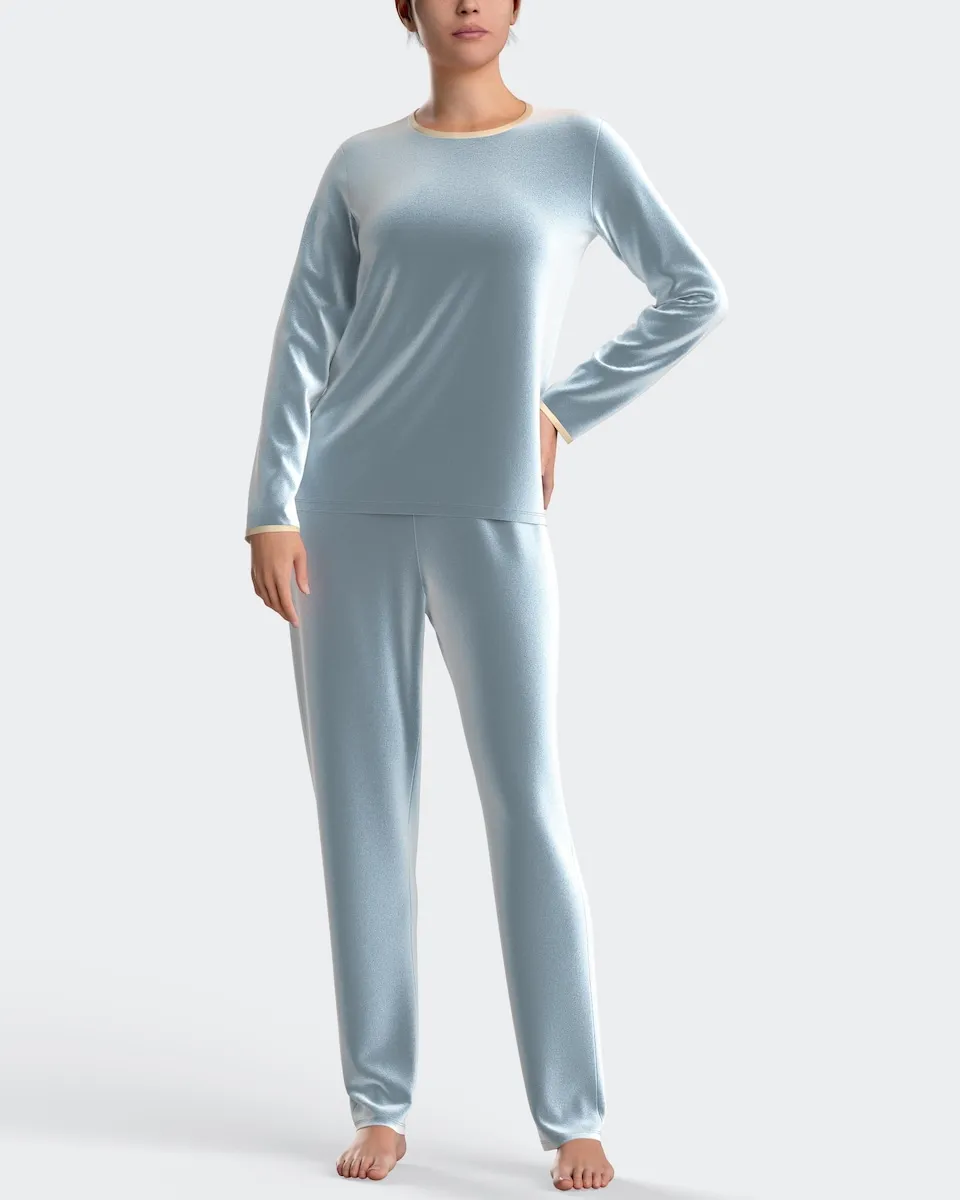 Женская длинная пижама из бархата Impetus, светло-голубой
Женская длинная пижама из бархата Impetus, светло-голубой