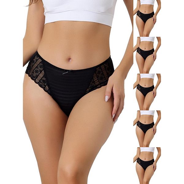 6 пар женских кружевных трусиков мид-уэйст с полным покрытием Inspire Chic
6 пар женских кружевных трусиков мид-уэйст с полным покрытием Inspire Chic