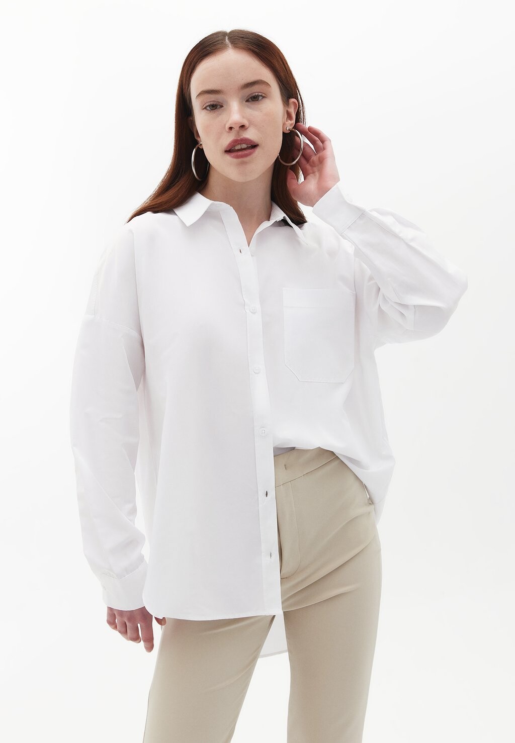 Блузка-рубашка OVERSIZE OXXO, цвет white 
Блузка-рубашка OVERSIZE OXXO, цвет white