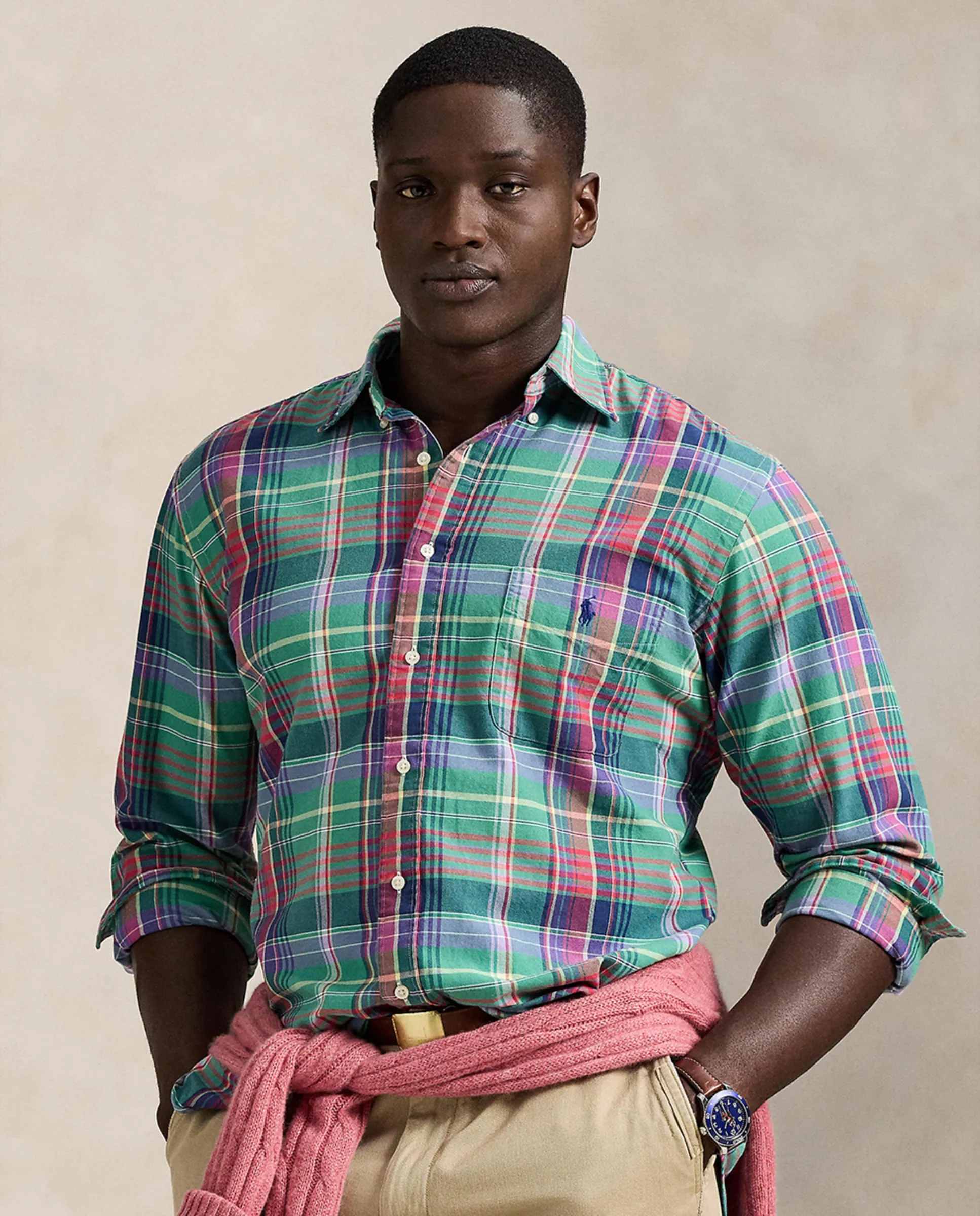 Классическая оксфордская рубашка для мужчин из хлопка больших размеров Polo Ralph Lauren, зеленый
Классическая оксфордская рубашка для мужчин из хлопка больших размеров Polo Ralph Lauren, зеленый