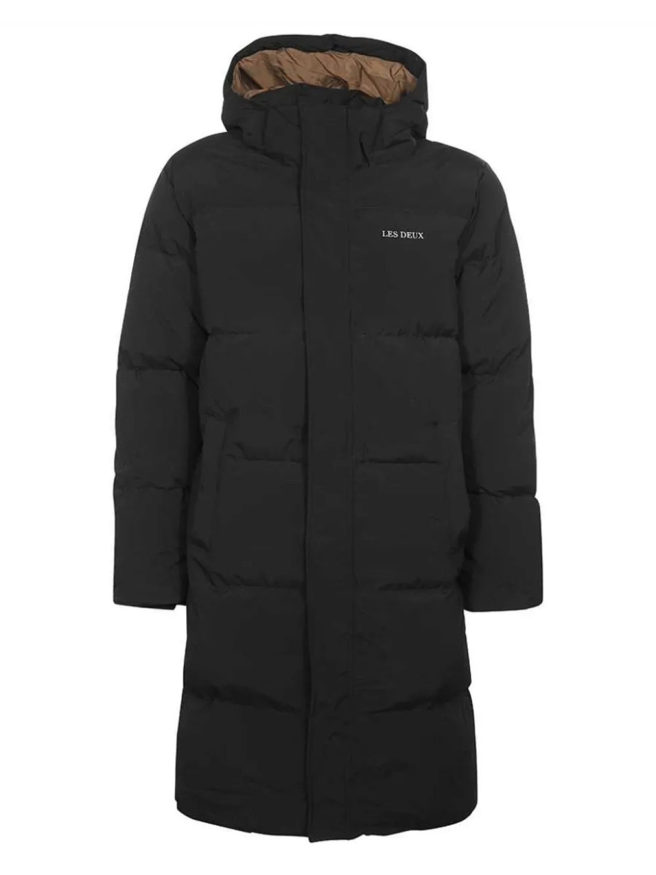 Утепленное пальто с логотипом Les Deux, черный 
Утепленное пальто с логотипом Les Deux, черный