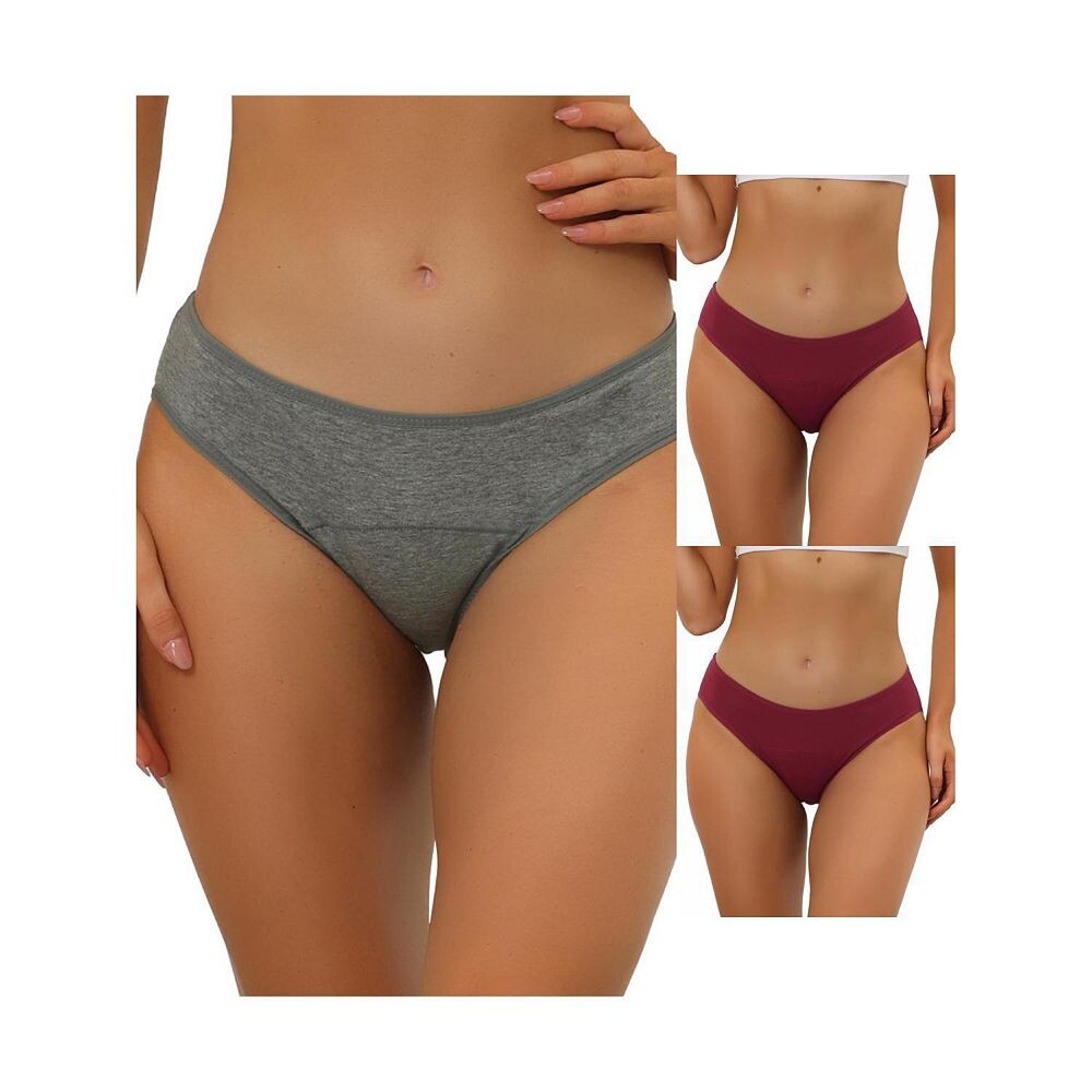 3 упаковки женского нижнего белья, трусики-хипстеры со средней посадкой, доступны в размерах больших размеров ALLEGRA K, цвет Burgundy Gray
3 упаковки женского нижнего белья, трусики-хипстеры со средней посадкой, доступны в размерах больших размеров ALLEGRA K, цвет Burgundy Gray