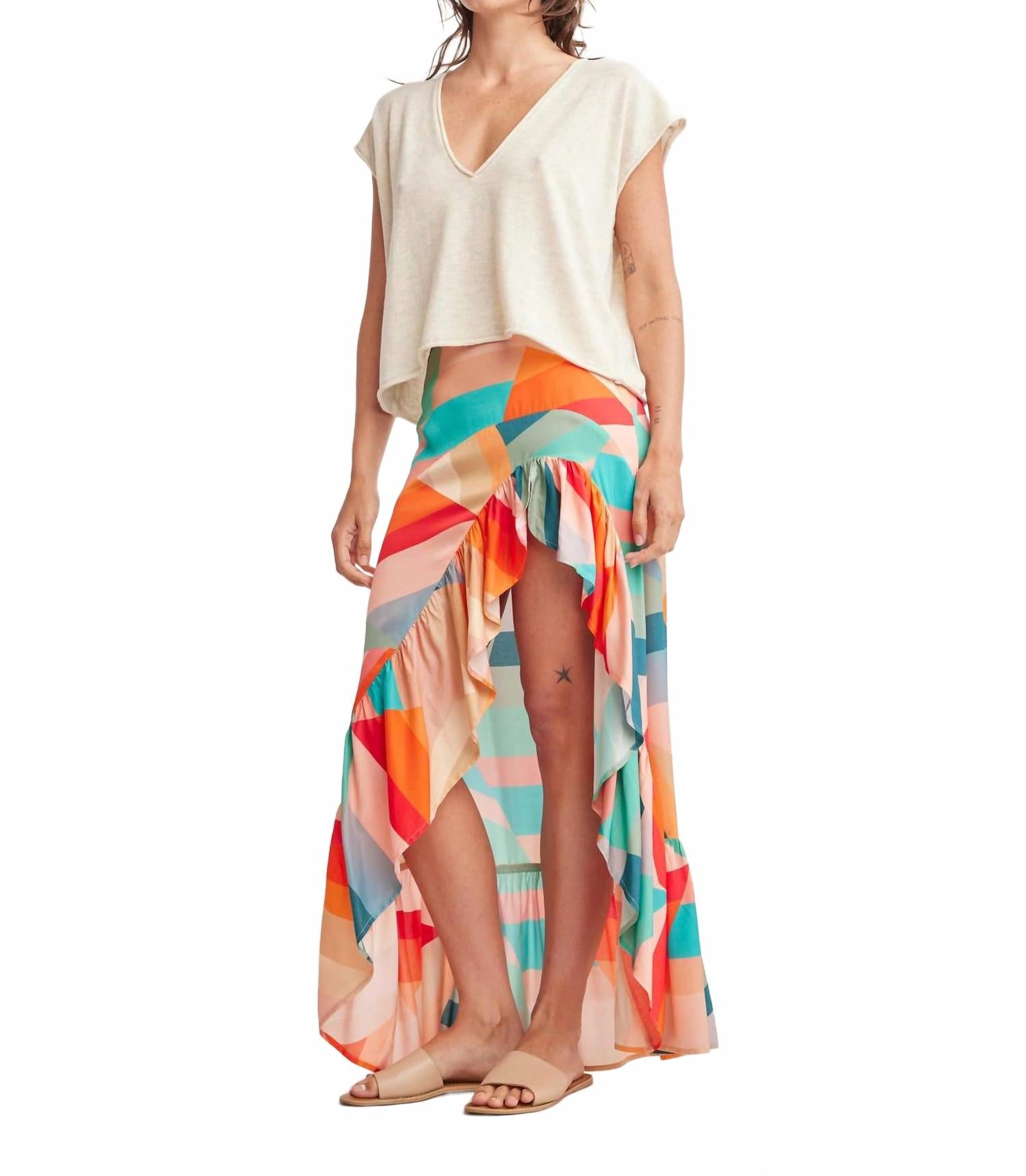 Юбка Jemma Ruffle в цвете Kaleidoscope Self Contrast, Kaleidoscope
Юбка Jemma Ruffle в цвете Kaleidoscope Self Contrast, Kaleidoscope