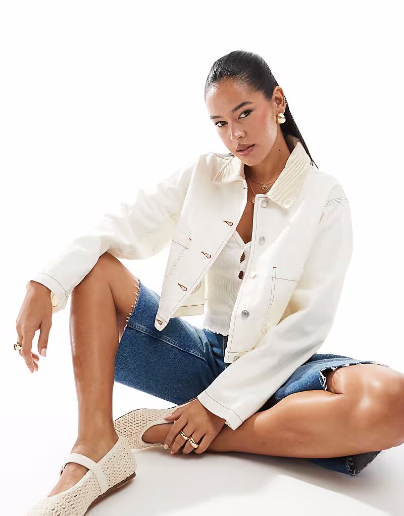 Укороченная джинсовая куртка ASOS DESIGN цвета экрю, Белый, Укороченная джинсовая куртка ASOS DESIGN цвета экрю
Укороченная джинсовая куртка ASOS DESIGN цвета экрю, Белый, Укороченная джинсовая куртка ASOS DESIGN цвета экрю