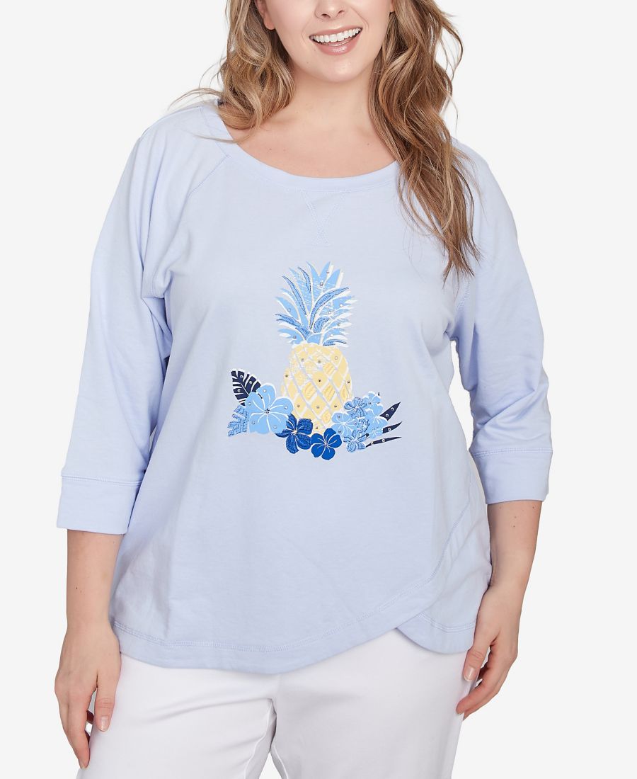 Топ больших размеров Making Waves с принтом ананасов и рукавами 3/4 HEARTS OF PALM, Light Blue Multi
Топ больших размеров Making Waves с принтом ананасов и рукавами 3/4 HEARTS OF PALM, Light Blue Multi
