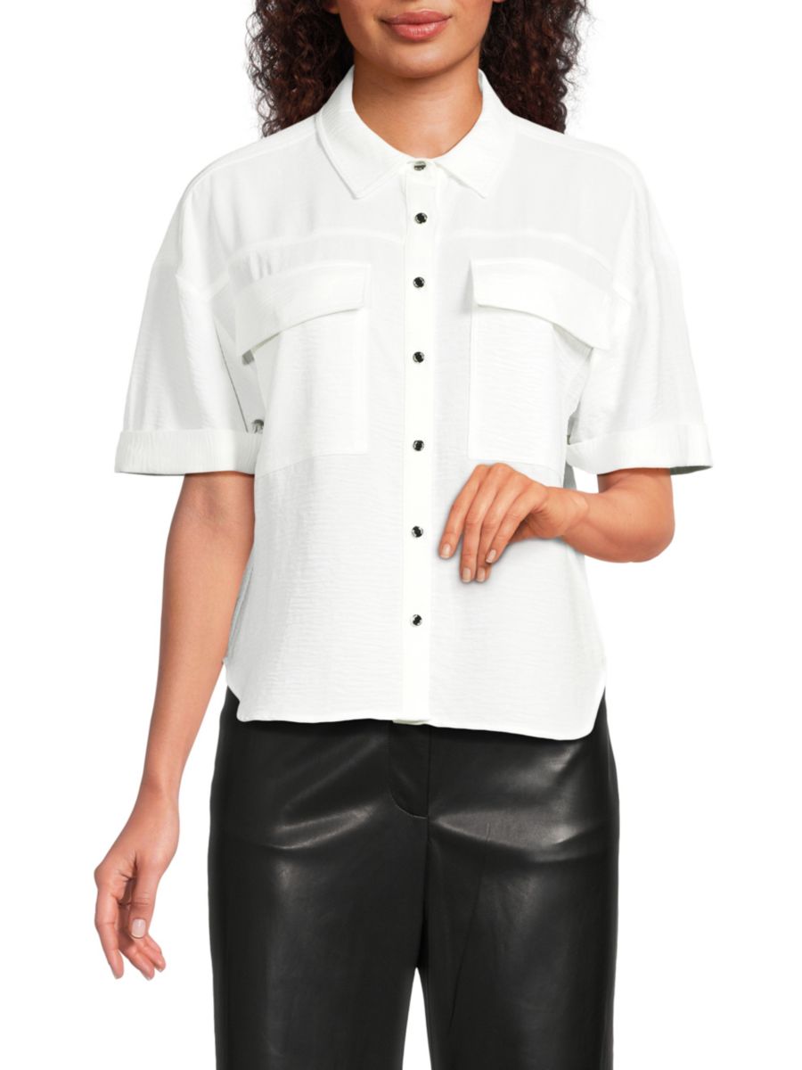 Рубашка на пуговицах DKNY, слоновая кость
Рубашка на пуговицах DKNY, слоновая кость