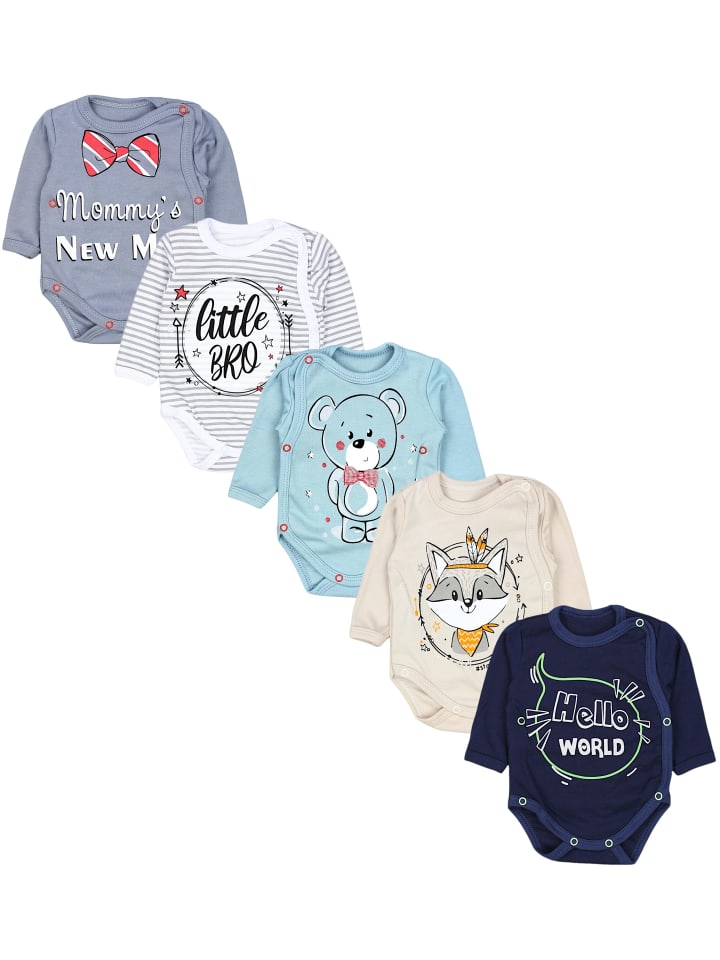 TupTam Детские боди с длинными рукавами и запахом, комплект из 5 штук, бежево-голубой расцветки
TupTam Детские боди с длинными рукавами и запахом, комплект из 5 штук, бежево-голубой расцветки