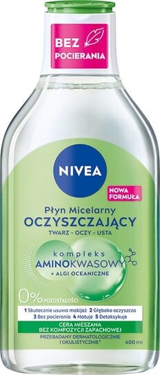 Мицеллярная вода, для комбинированной кожи, 400 мл Nivea 
Мицеллярная вода, для комбинированной кожи, 400 мл Nivea