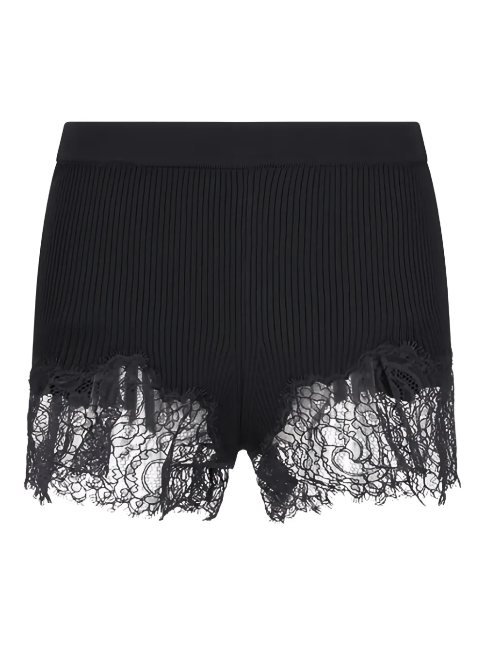 Короткие шорты с отделкой из ребристого кружева BLUMARINE, черный
Короткие шорты с отделкой из ребристого кружева BLUMARINE, черный