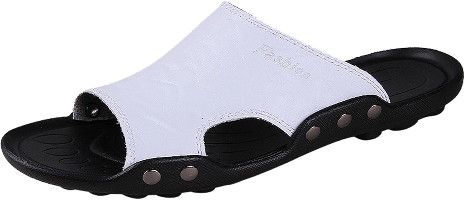 Мужские кожаные шлепанцы сандалии, комфортные, легко надеваются, пляжные, летние, нескользящие, на плоской подошве, повседневная обувь Santimon, белый
Мужские кожаные шлепанцы сандалии, комфортные, легко надеваются, пляжные, летние, нескользящие, на плоской подошве, повседневная обувь Santimon, белый