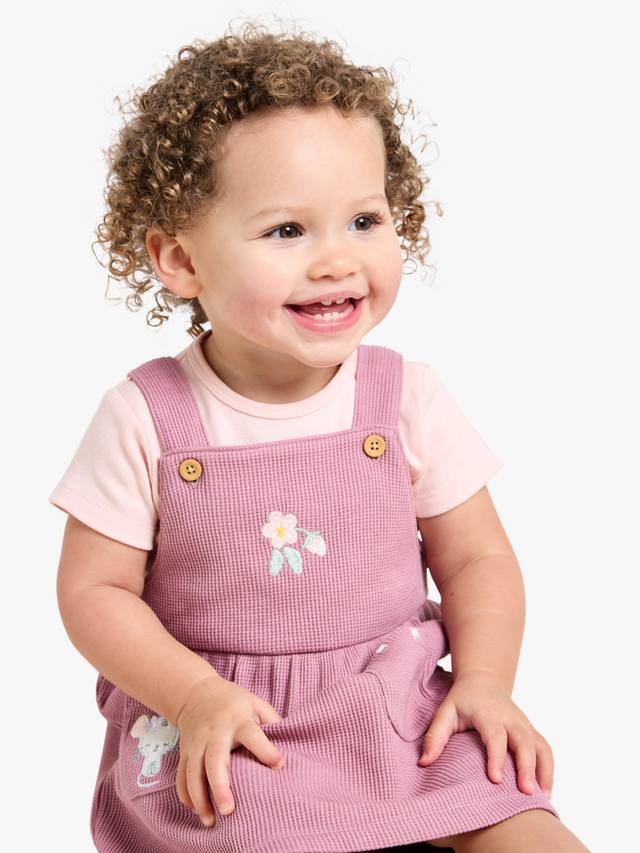 Комплект детского хлопчатобумажного боди и платья-передничка Mini Cuddles, розовый
Комплект детского хлопчатобумажного боди и платья-передничка Mini Cuddles, розовый