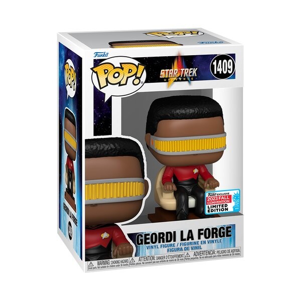 Funko POP! Джорди Ла Форж 1409 Звездный путь Вселенная NYCC
Funko POP! Джорди Ла Форж 1409 Звездный путь Вселенная NYCC