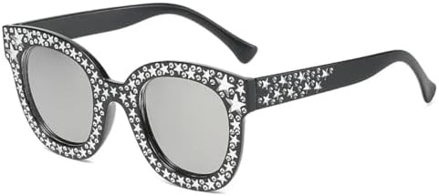 Солнцезащитные очки квадратной формы с заклепками 2026 года для женщин, большие черные солнцезащитные очки, женские очки оверсайз для рейв-фестивалей в винтажном стиле MTZJH, Silver
Солнцезащитные очки квадратной формы с заклепками 2026 года для женщин, большие черные солнцезащитные очки, женские очки оверсайз для рейв-фестивалей в винтажном стиле MTZJH, Silver