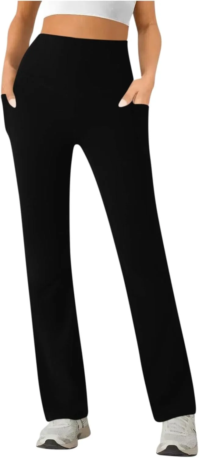 Женские йога-штаны с высокой талией и прямыми штанинами
Женские йога-штаны с высокой талией и прямыми штанинами