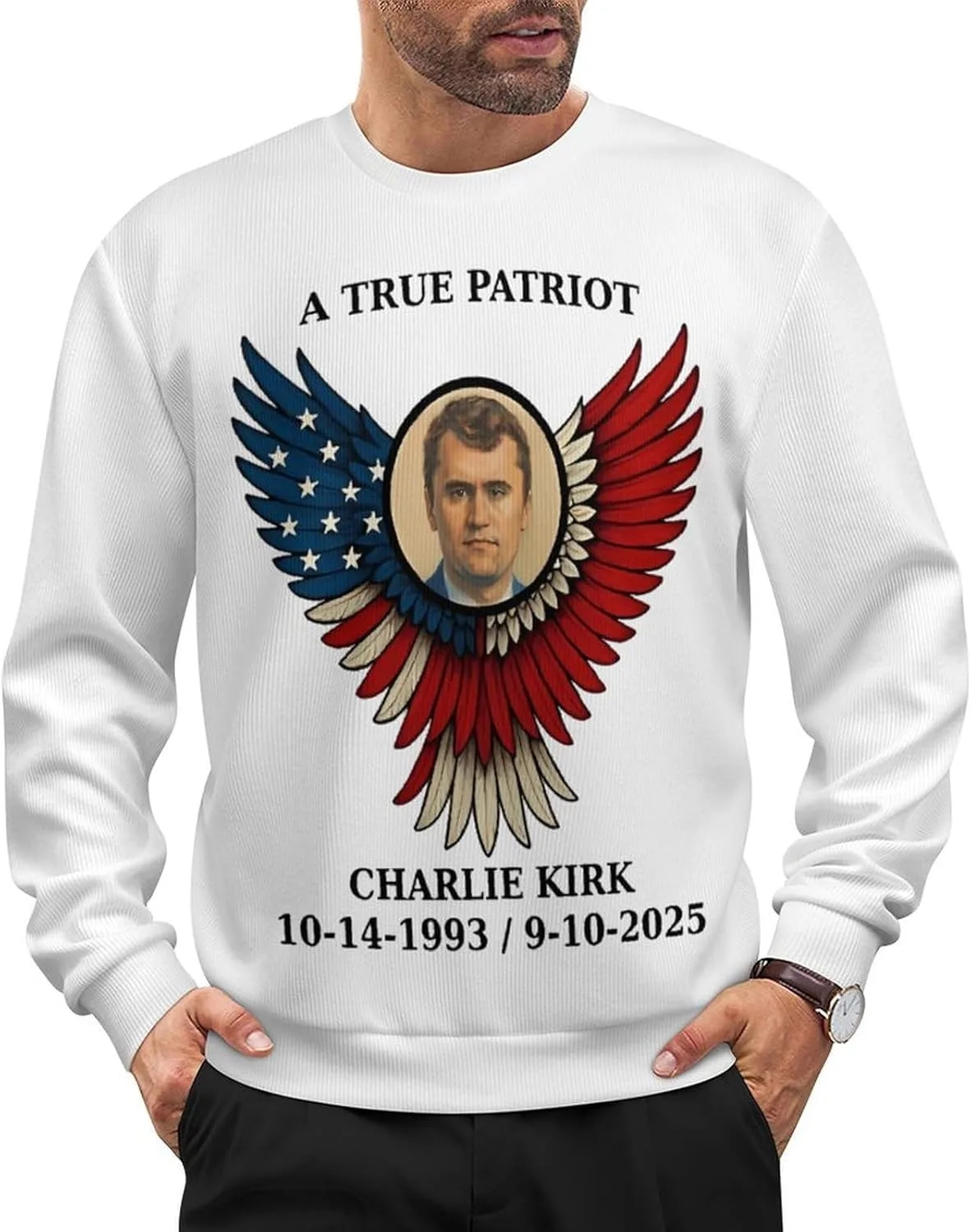 Свитер мужской Charlie Kirk с длинным рукавом CONGIRLBOON
Свитер мужской Charlie Kirk с длинным рукавом CONGIRLBOON