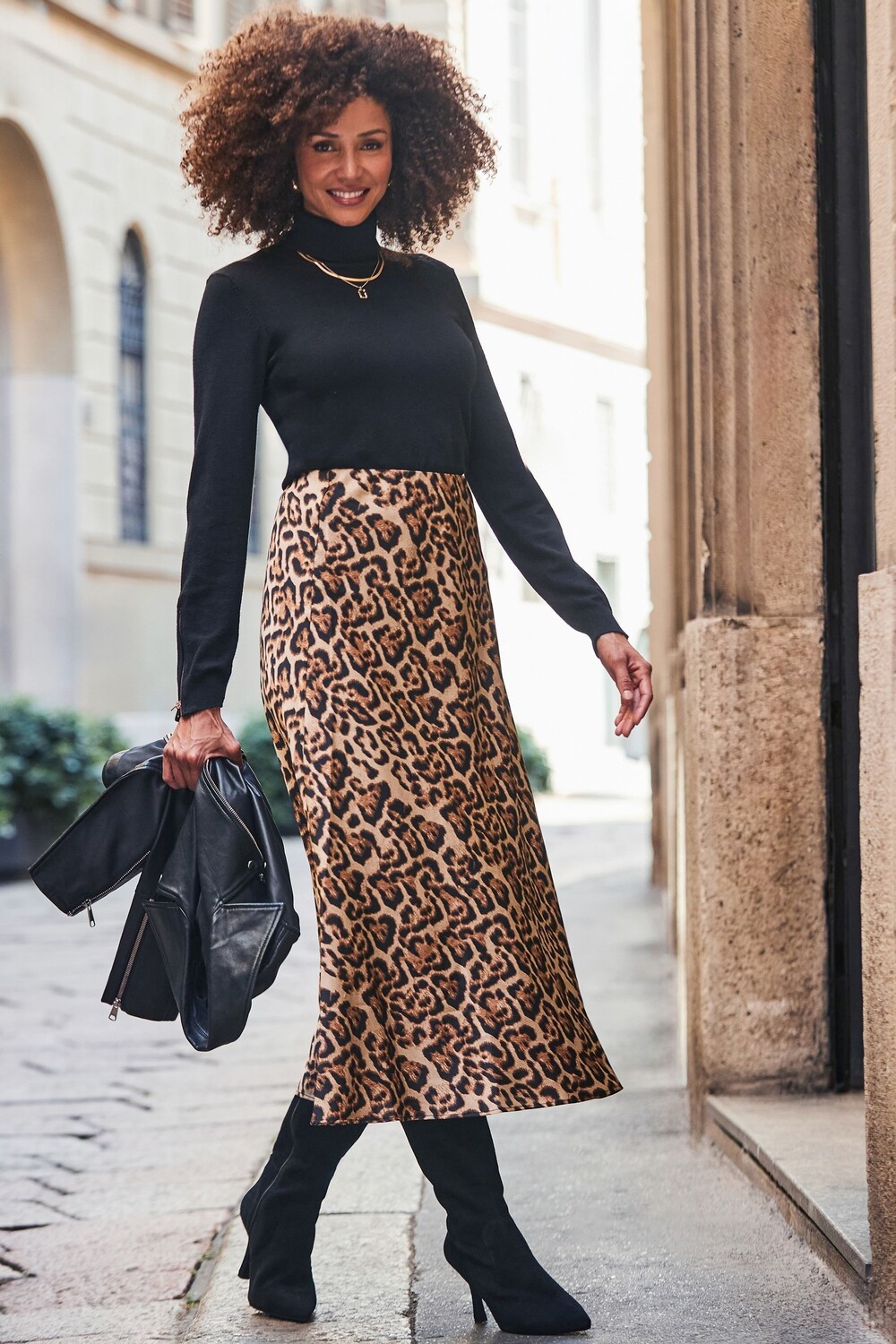 Юбка комбинация из атласа с принтом Sosandar, коричневый
Юбка комбинация из атласа с принтом Sosandar, коричневый