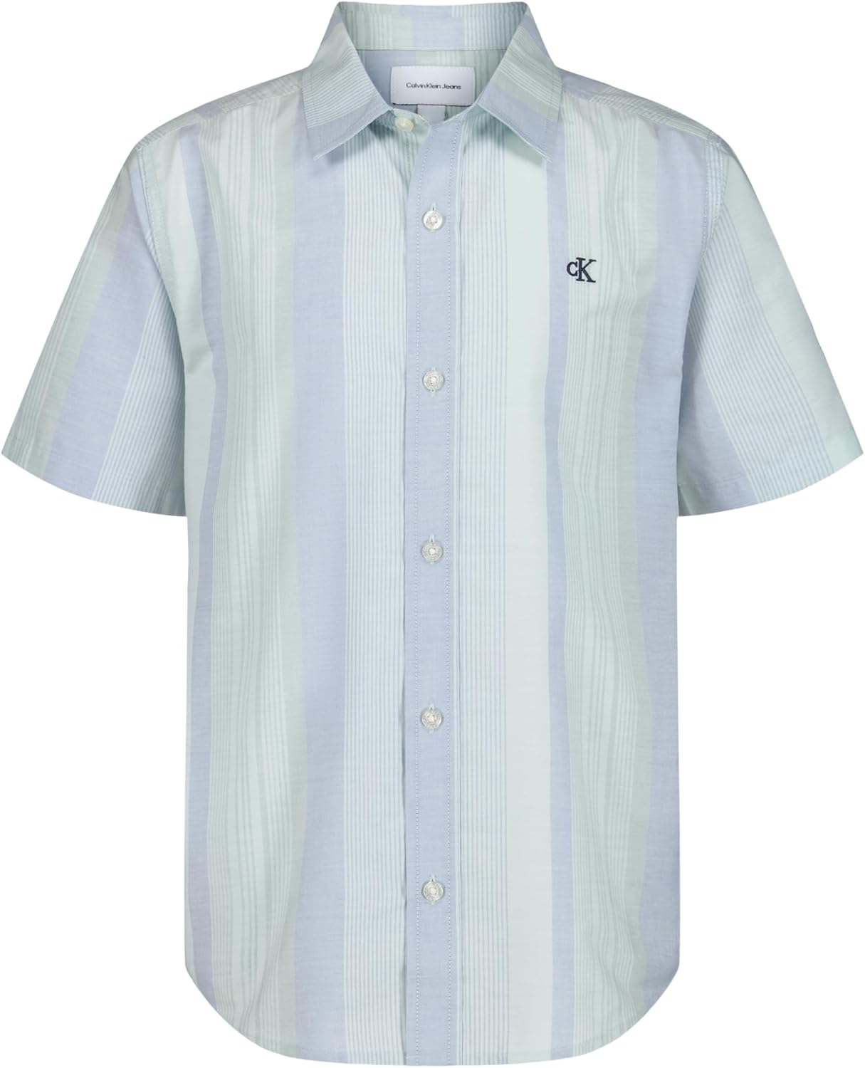 Рубашка Calvin Klein для мальчиков с короткими рукавами и застежкой на пуговицы, Light Sage Vertical Stripe
Рубашка Calvin Klein для мальчиков с короткими рукавами и застежкой на пуговицы, Light Sage Vertical Stripe