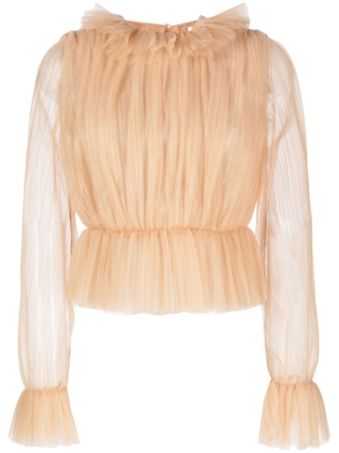 KHAITE блузка из тюля, нейтральный цвет
KHAITE блузка из тюля, нейтральный цвет