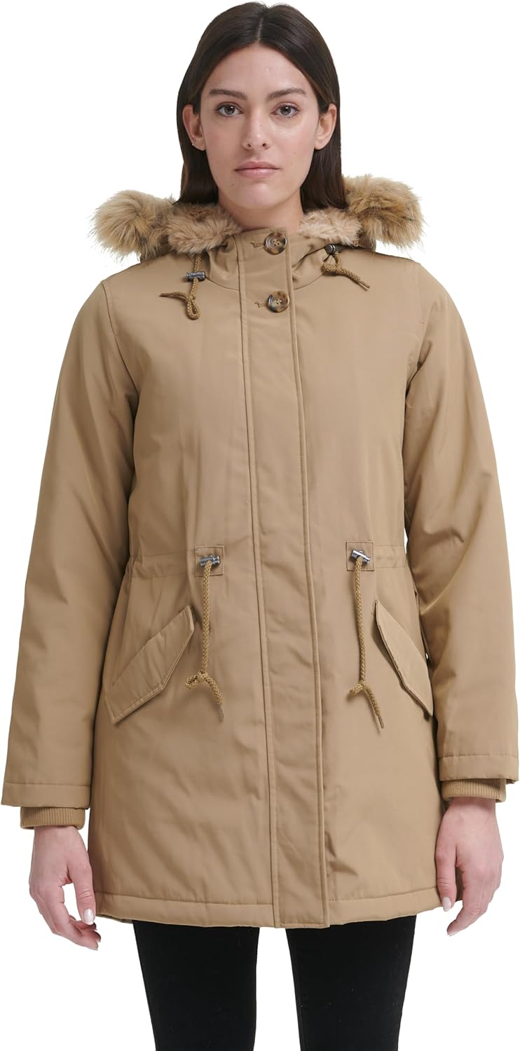 Женская парка Levi's с капюшоном на искусственном меху, бежевый
Женская парка Levi's с капюшоном на искусственном меху, бежевый
