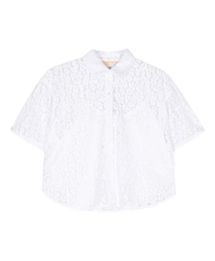 Рубашка с короткими рукавами и кружевом Michael Kors, белый
Рубашка с короткими рукавами и кружевом Michael Kors, белый