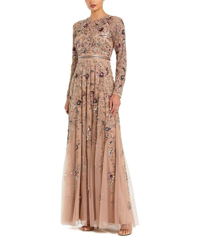 Длинное платье фасона А-силуэт с цветочным декором и прозрачными вставками Mac Duggal, коричневый
Длинное платье фасона А-силуэт с цветочным декором и прозрачными вставками Mac Duggal, коричневый