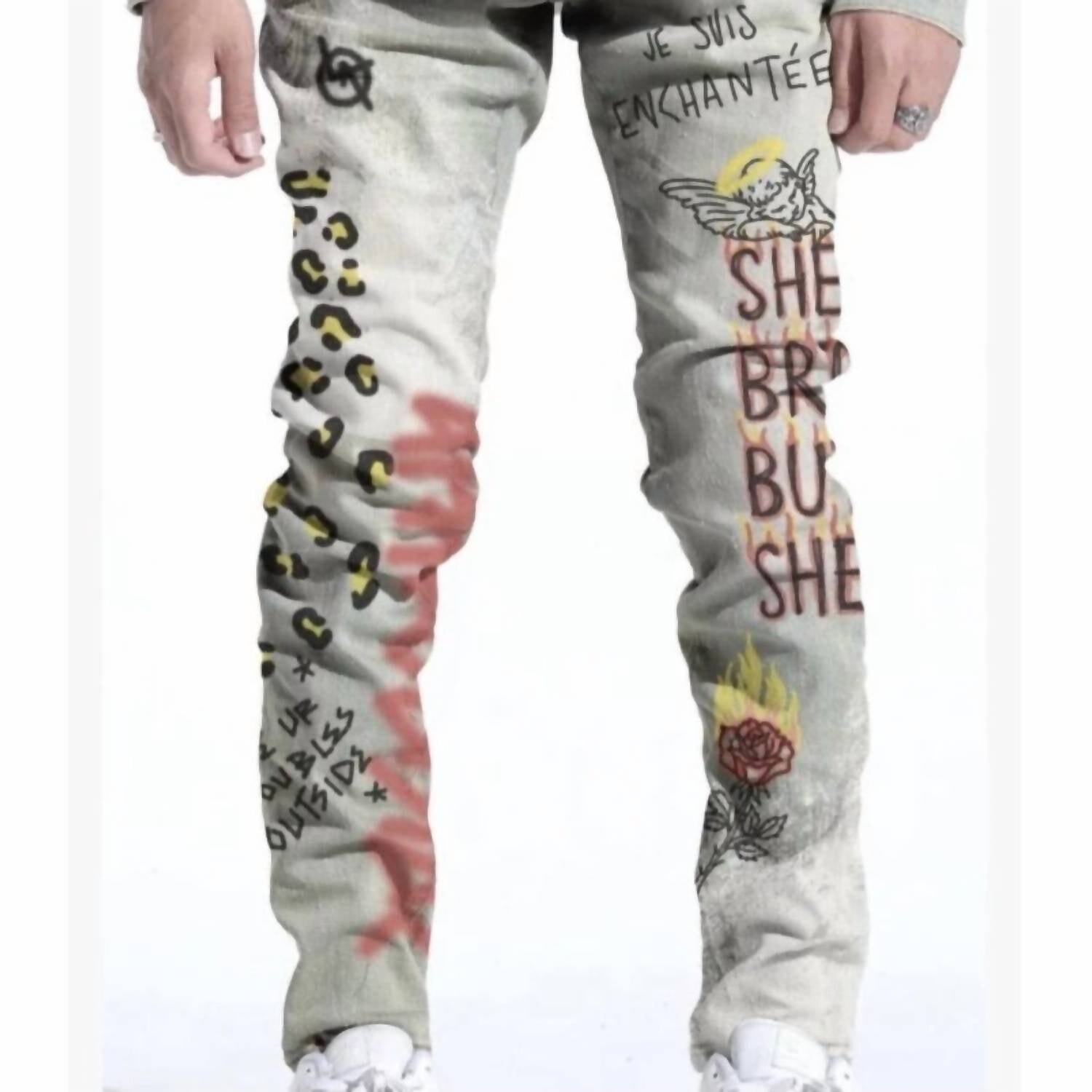 Синие мужские джинсы из денима Detention LIFTED ANCHORS, синий 
Синие мужские джинсы из денима Detention LIFTED ANCHORS, синий