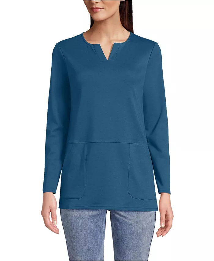 Женская туника из хлопка и полиэстера с длинными рукавами и карманами Lands' End, синий
Женская туника из хлопка и полиэстера с длинными рукавами и карманами Lands' End, синий
