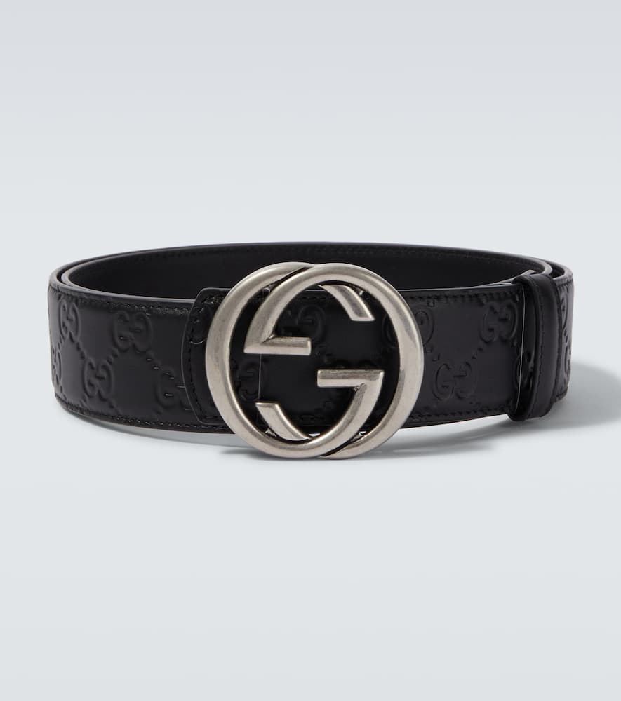 Кожаный ремень Interlocking G Gucci, Black/Black
Кожаный ремень Interlocking G Gucci, Black/Black