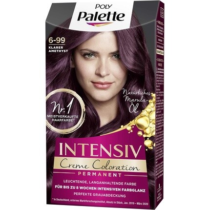 Палитра красок для волос 6-99 Прозрачный аметист 115мл Palette
Палитра красок для волос 6-99 Прозрачный аметист 115мл Palette