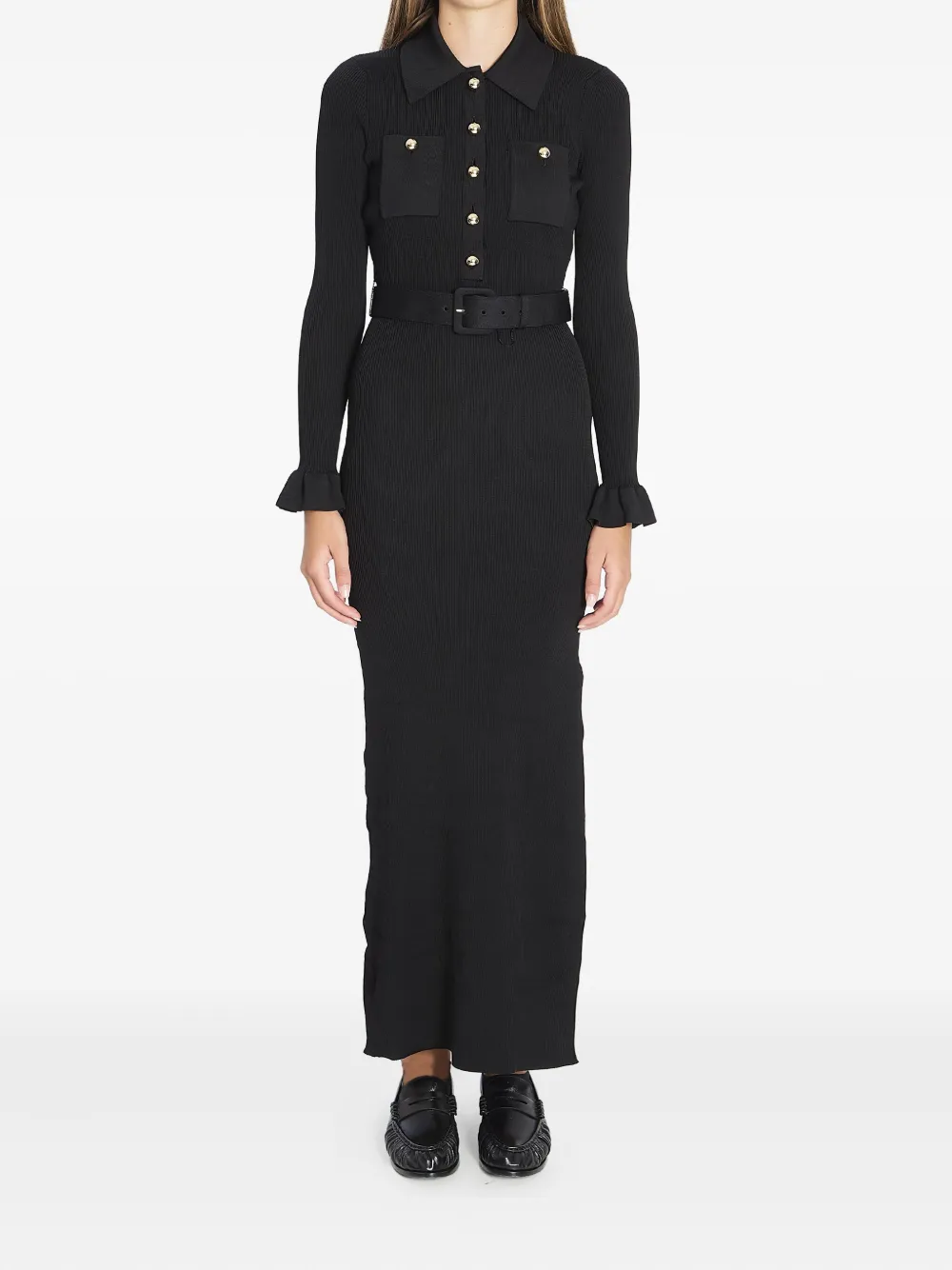 Платье макси в рубчик Self-Portrait, черный
Платье макси в рубчик Self-Portrait, черный
