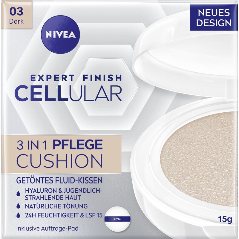 Кушон для ухода Expert Finish Cellular 3 в 1, 03, тёмный NIVEA, 15 g
Кушон для ухода Expert Finish Cellular 3 в 1, 03, тёмный NIVEA, 15 g
