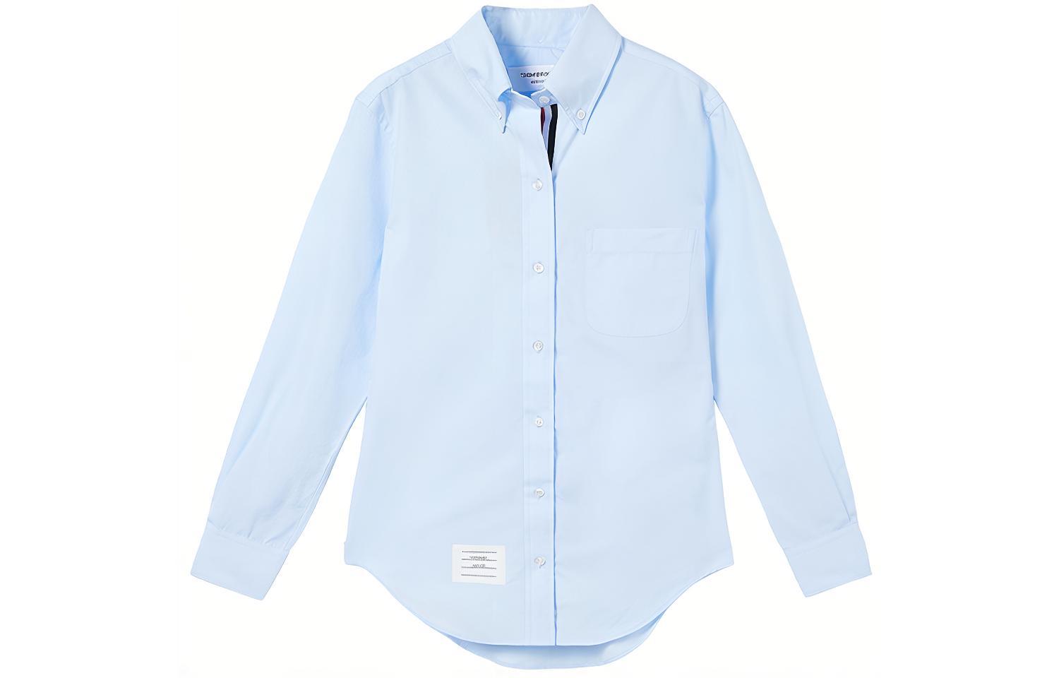 Тонкая приталенная рубашка THOM BROWNE, синяя
Тонкая приталенная рубашка THOM BROWNE, синяя