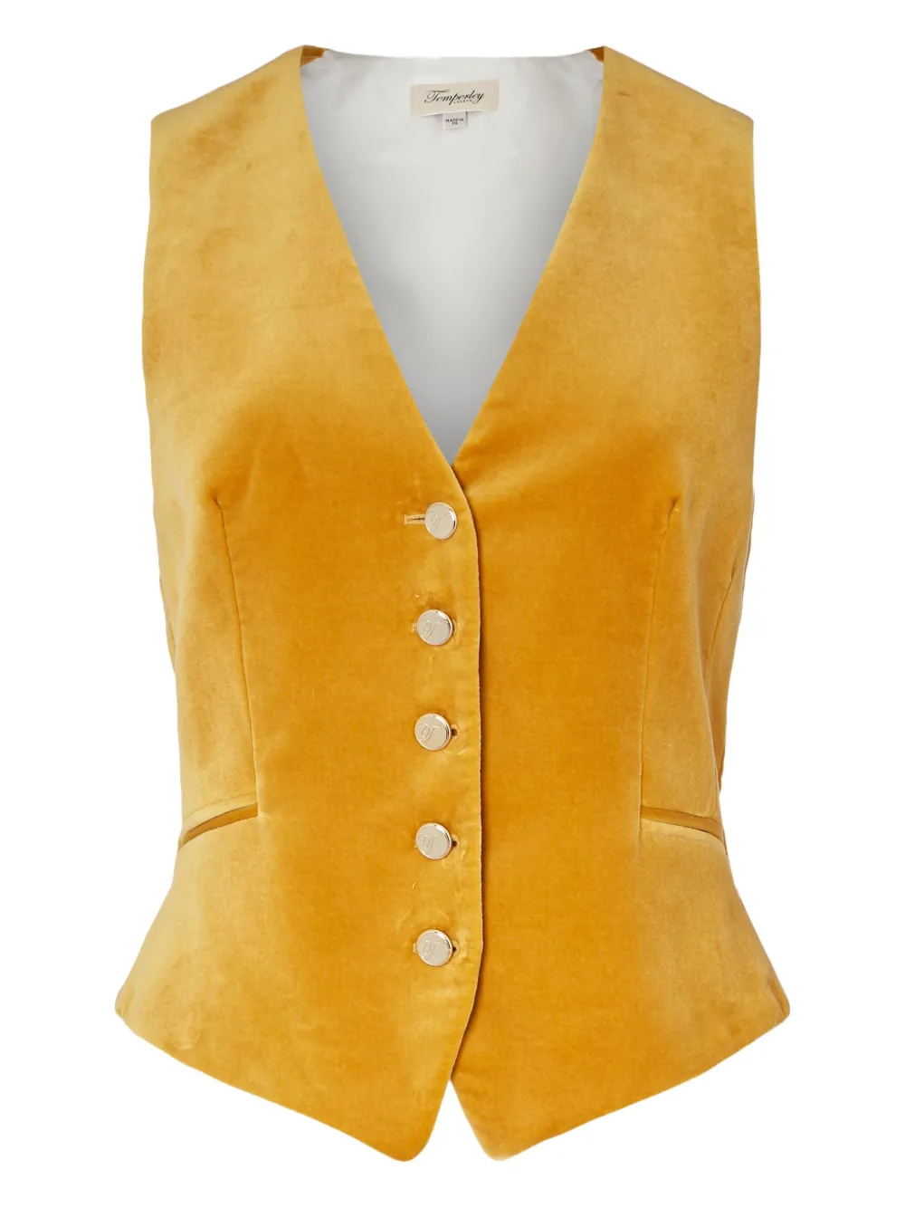 Бархатный жилет Clove Temperley London, желтый
Бархатный жилет Clove Temperley London, желтый