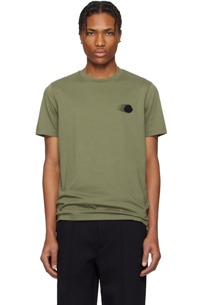 Футболка из хлопка с зеленым выцветшим логотипом Moncler
Футболка из хлопка с зеленым выцветшим логотипом Moncler