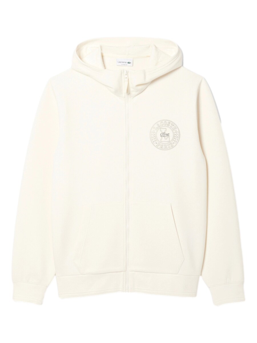 Толстовка с капюшоном на молнии LACOSTE, белый 
Толстовка с капюшоном на молнии LACOSTE, белый