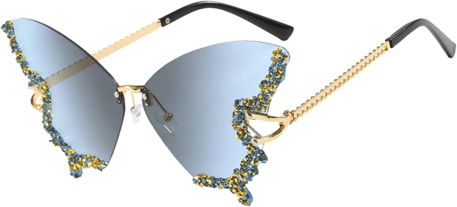 Элегантные солнцезащитные очки-бабочки для женщин, солнцезащитные очки без оправы с бриллиантами, солнцезащитные очки с градиентным рисунком в форме бабочки Generic, Style D
Элегантные солнцезащитные очки-бабочки для женщин, солнцезащитные очки без оправы с бриллиантами, солнцезащитные очки с градиентным рисунком в форме бабочки Generic, Style D