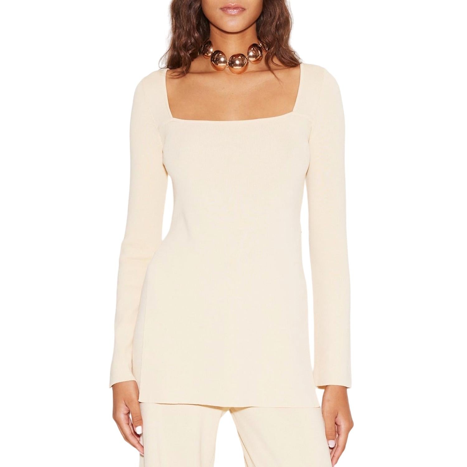 Топ Zozo с длинными рукавами кремового цвета Simon Miller
Топ Zozo с длинными рукавами кремового цвета Simon Miller