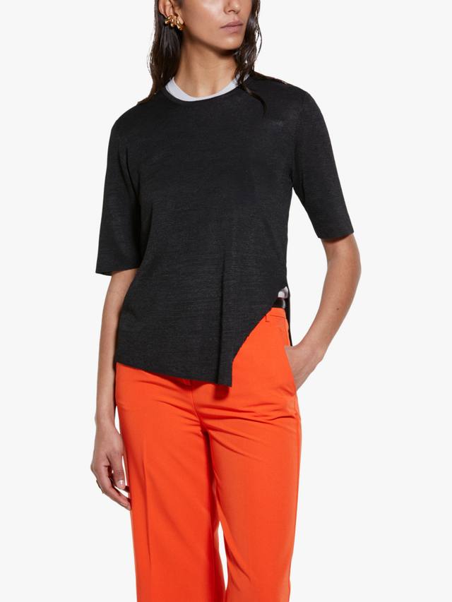 Вязаный топ с асимметричным подолом SISLEY, черный
Вязаный топ с асимметричным подолом SISLEY, черный