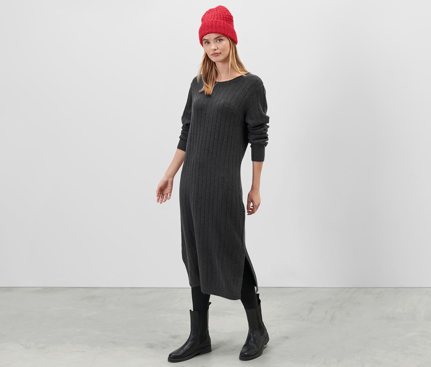 Трикотажное платье в рубчик Tchibo, темно-серый пестрый
Трикотажное платье в рубчик Tchibo, темно-серый пестрый