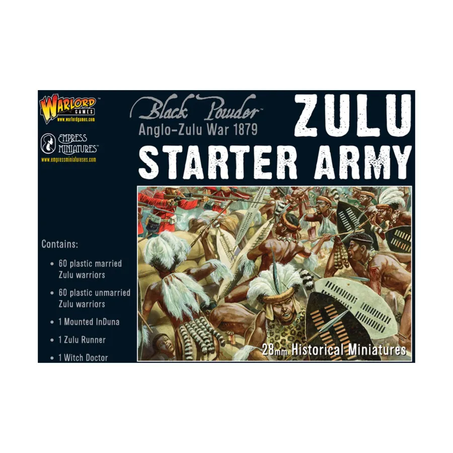 Стартовая армия Зулу (1-е издание), Black Powder - Anglo-Zulu War 1879 (28mm)
Стартовая армия Зулу (1-е издание), Black Powder - Anglo-Zulu War 1879 (28mm)