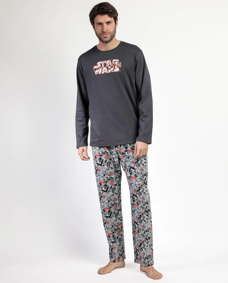 Мужская пижама длинная из темно-серого хлопкового трикотажа Disney
Мужская пижама длинная из темно-серого хлопкового трикотажа Disney