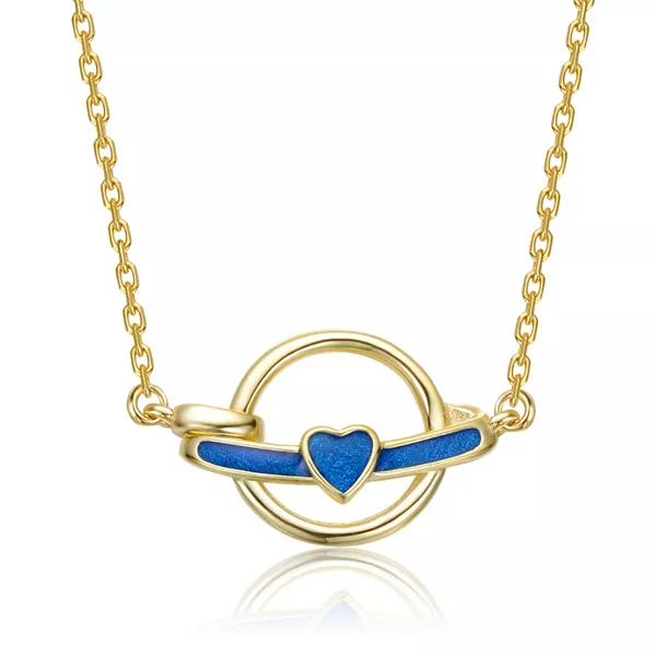 Колье с переплетенными кольцами и цветной эмалью в форме сердца, покрытое 14-каратным золотом Gigigirl, blue
Колье с переплетенными кольцами и цветной эмалью в форме сердца, покрытое 14-каратным золотом Gigigirl, blue