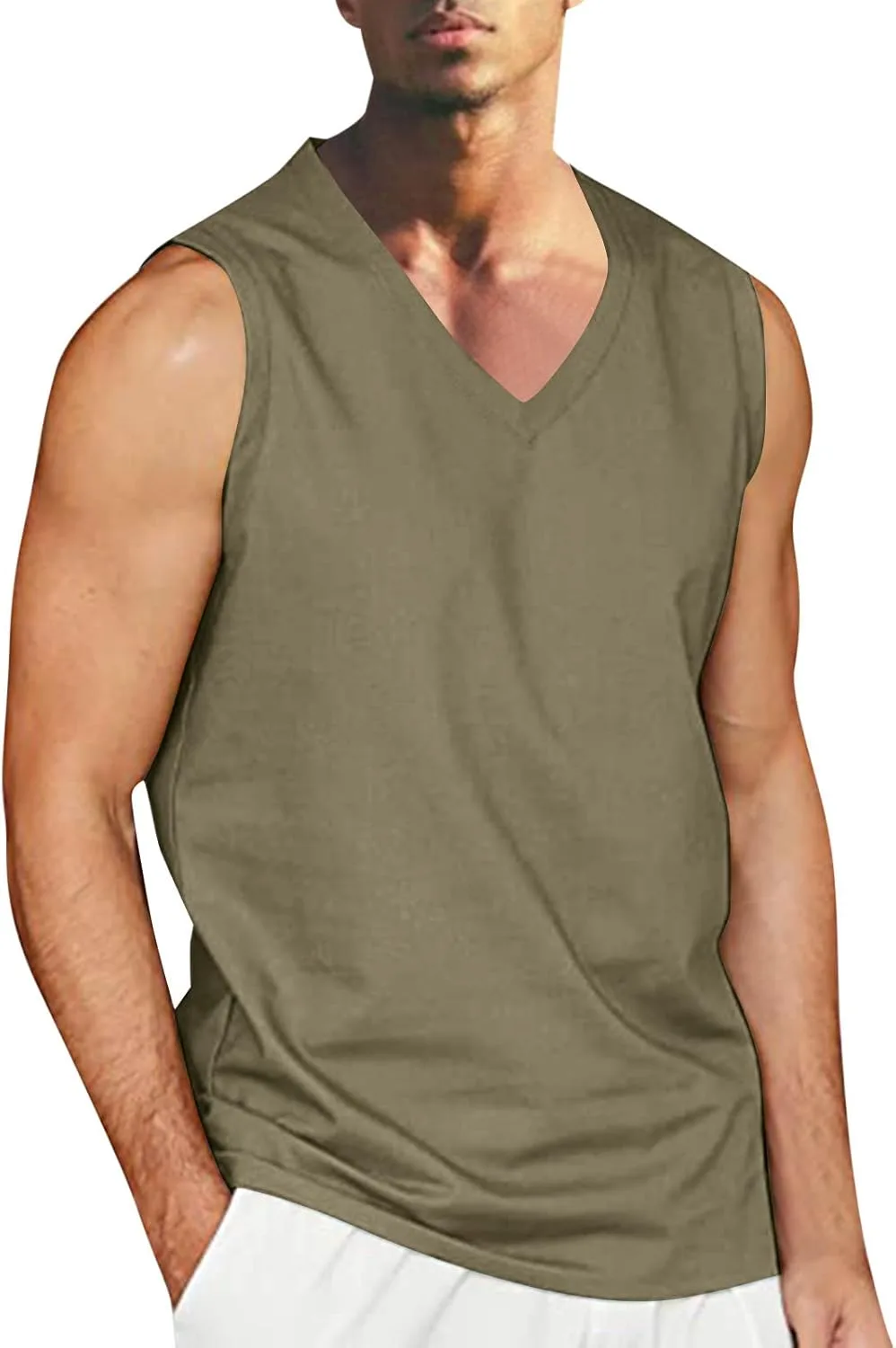 Мужская майка V-образного выреза для фитнеса и пляжа xoxingysm
Мужская майка V-образного выреза для фитнеса и пляжа xoxingysm