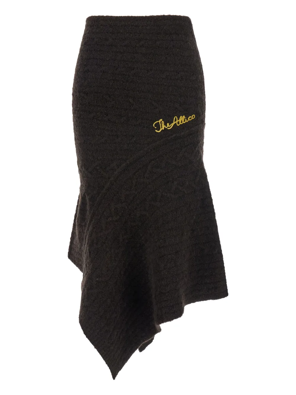 Асимметричная юбка из косичек The Attico, коричневый
Асимметричная юбка из косичек The Attico, коричневый