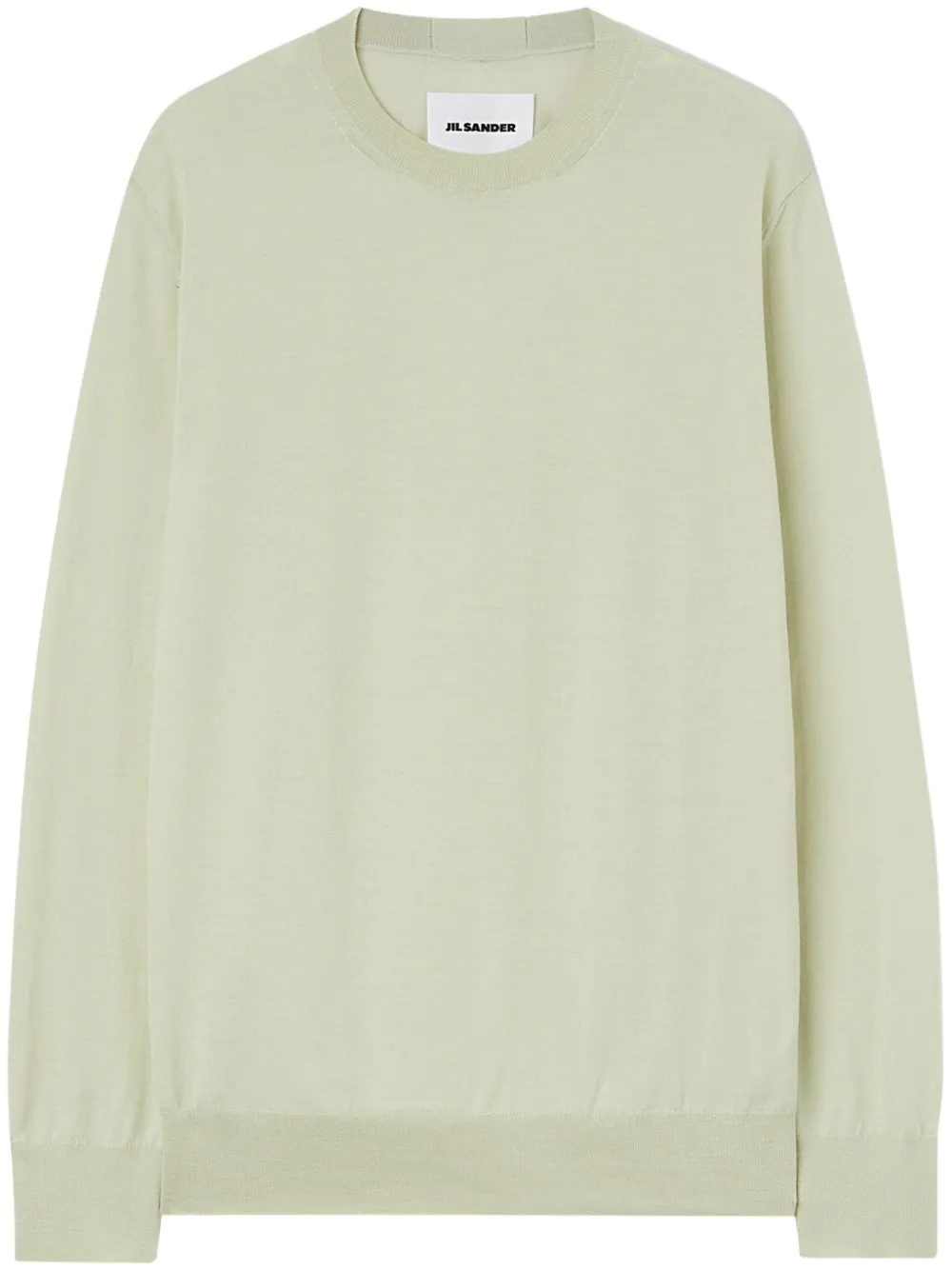 Шерстяной джемпер с круглым вырезом JIL SANDER, зеленый 
Шерстяной джемпер с круглым вырезом JIL SANDER, зеленый
