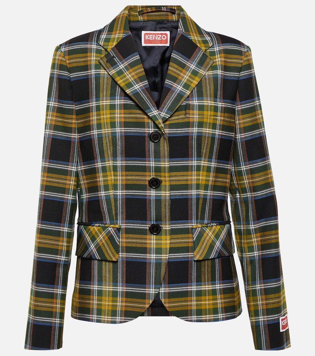 Блейзер из смесовой шерсти в клетку Kenzo, зеленый
Блейзер из смесовой шерсти в клетку Kenzo, зеленый