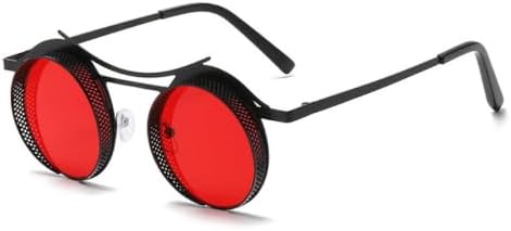 Круглые солнцезащитные очки в стиле стимпанк для женщин и мужчин, с металлической сеткой, с индивидуальным дизайном, женские очки-маска с защитой от УФ-излучения UV400 MTZJH, C2black-red
Круглые солнцезащитные очки в стиле стимпанк для женщин и мужчин, с металлической сеткой, с индивидуальным дизайном, женские очки-маска с защитой от УФ-излучения UV400 MTZJH, C2black-red