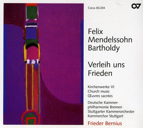 CD диск Mendelssohn / Bernius / German Chamber Phil Bremen: Verleih Uns Frieden: Church Music 6
CD диск Mendelssohn / Bernius / German Chamber Phil Bremen: Verleih Uns Frieden: Church Music 6