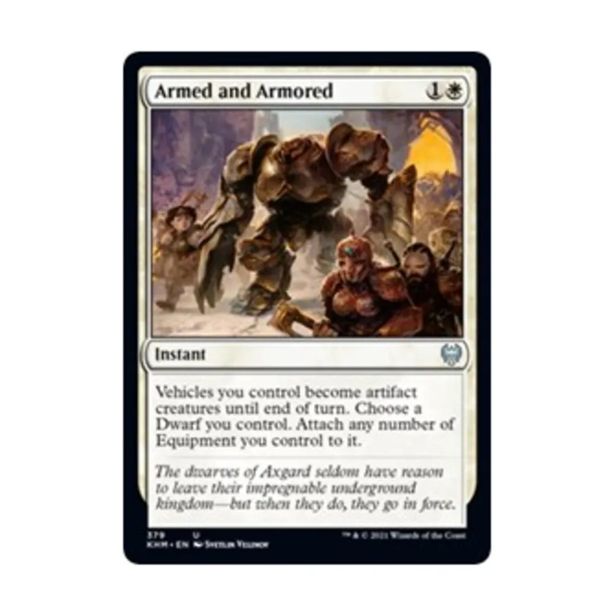 CCG Вооруженный и бронированный (U), MTG - Kaldheim
CCG Вооруженный и бронированный (U), MTG - Kaldheim