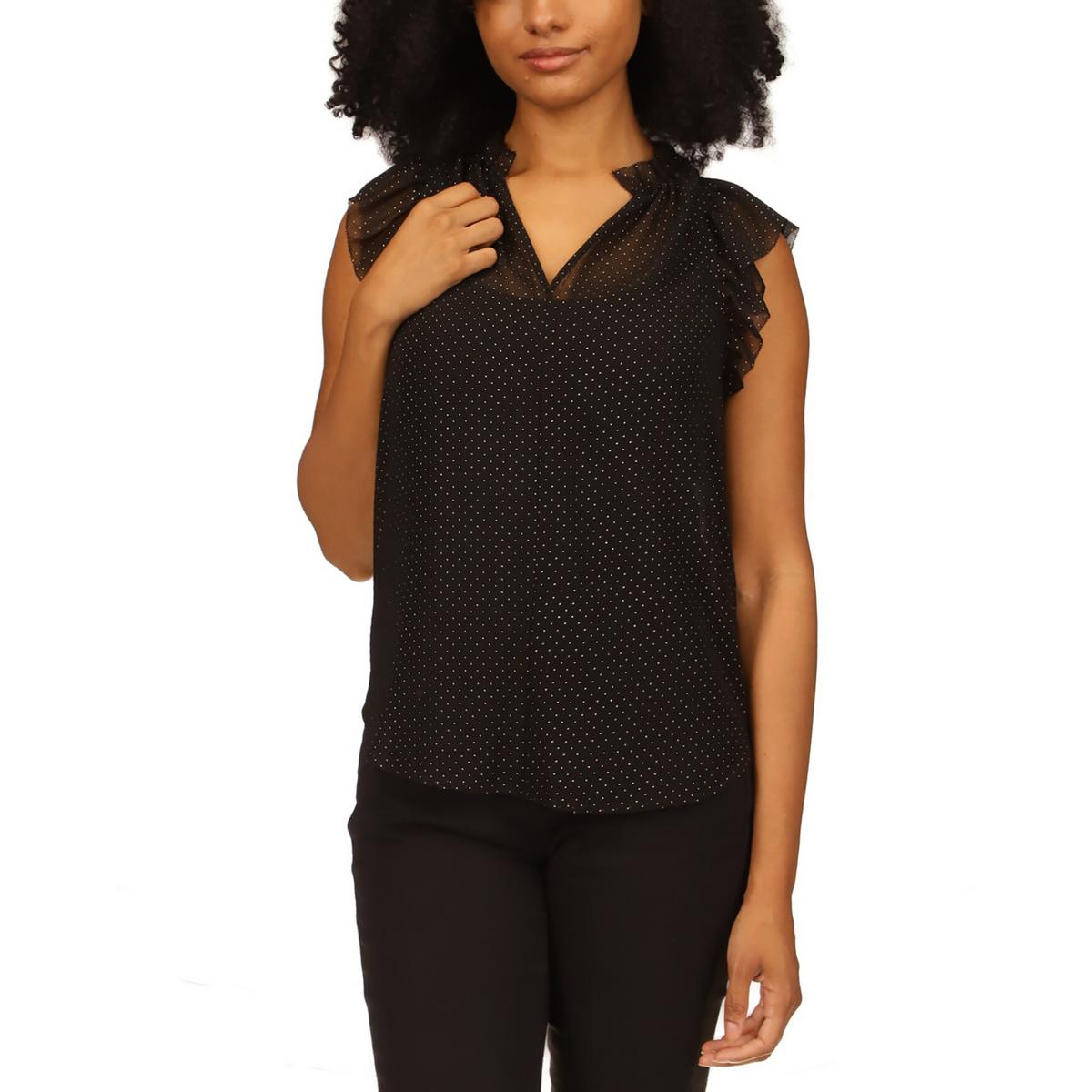 Женская шифоновая блузка с оборками Petites MICHAEL Michael Kors, черный/золотой
Женская шифоновая блузка с оборками Petites MICHAEL Michael Kors, черный/золотой